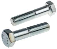 279-903 RS PRO Bright Zinc Plated Steel, Hex Bolt, M16 x 70mm
