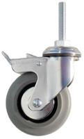 155321420 Guitel Hervieu Braked Swivel Castor Wheel, 90kg Capacity, 125mm Wheel