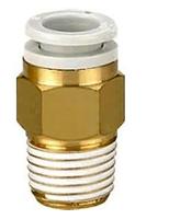 kq2h08-03a SMC Pneumatic Straight Threaded-to-Tube Adapter, R 3/8 Male, Push In 8 mm
