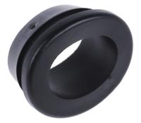 241-4596 RS PRO Black PVC 16mm Cable Grommet for Maximum of 12mm Cable Dia.