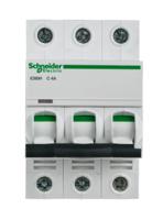 a9f54304 Schneider Electric Acti 9 iC60H MCB, 3P, 4A Curve C, 440V AC, 100 → 133V DC, 10 kA Breaking Capacity