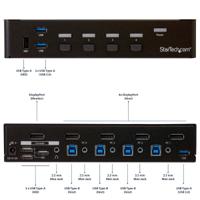 sv431dpu3a2 StarTech.com 4 Port USB DisplayPort KVM Switch, 3.5 mm Stereo 3840 x 2160 Maximum Resolution