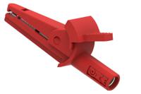 5002-iec-d4-r Electro PJP Alligator Clip, Nickel Plated Brass Contact, 10A, Red