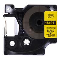 18491 Dymo Black on Yellow Label Printer Tape, 3.5 m Length, 19 mm Width