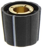 s151-250bk Sifam 15.5mm Black Potentiometer Knob for 6.35mm Shaft Splined, S151 250BK