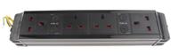 839-9787 RS PRO Type G - British 4 Gang Power Distribution Unit, 0.15m Cable, Fused
