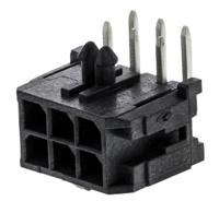43045-0601 Molex Micro-Fit 3.0 Series Right Angle Through Hole PCB Header, 6 Contact(s), 3 mm Pitch, 2 Row, Shrouded