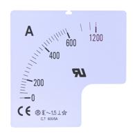 901-0425 RS PRO 80A Meter Scale For Use With 72 x 72 Analogue Panel Ammeter