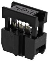 t812106a100ceu Amphenol Communications Solutions 6-Way IDC Connector Socket for Cable Mount, 2-Row