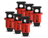 090845 Brady Red 1-Lock Glass-Reinforced Nylon Miniature Circuit Breaker Switch Lockouts, 7.14mm Shackle