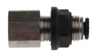 3136-04-10 Legris LF3000 Series Bulkhead Threaded-to-Tube Adaptor, G 1/8 Female to Push In 4 mm, Threaded-to-Tube Connection Style