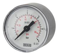 192-6330 RS PRO R 1/8 Analogue Pressure Gauge 6bar Back Entry 40mm Outside Diameter, With RS Calibration