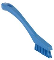 44013 Vikan Extra Hard Bristle Blue Scrubbing Brush, 15mm bristle length, PET bristle material