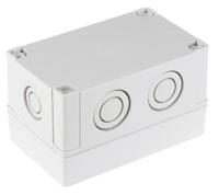 pcm-10075-g-enclosure Fibox Grey Polycarbonate Enclosure, IP66, IP67, Grey Lid, 130 x 80 x 75mm