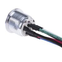 175-8464 RS PRO Illuminated Push Button Switch, Momentary, Panel Mount, 16mm Cutout, SPST, RGB LED, 36V dc, IP67