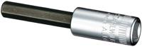 01450010 STAHLWILLE 1/4 in Drive Bit Socket, Hex Bit, 5/32in, 55 mm Overall Length