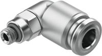 npqr-l-m5-q6 Festo NPQR Series Elbow Threaded-toTube Adaptor, M5 to 6 mm, Threaded-to-Tube Connection Style, 8098626