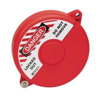 065562 Brady Red 1-Lock Polypropylene Gate Valve Lockout, 9.53mm Shackle, 165mm Attachment