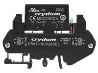 dra1-mcx240d5 Sensata Crydom DRA1-MCX Series Solid State Interface Relay, 15 V dc Control, 5 A rms Load, DIN Rail Mount