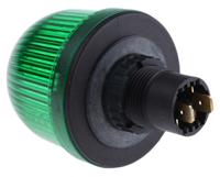 20620000 Werma EM 206 Series Green Steady Beacon, 12 → 48 V ac/dc, Panel Mount, Incandescent, LED Bulb, IP65
