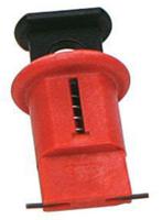 221-5290 RS PRO Black, Red 1-Lock ABS, Nylon, Steel Miniature Circuit Breaker Lockout, 7.25mm Shackle