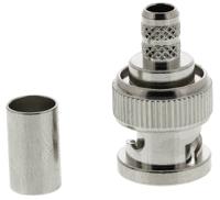 b1121a1-nd3g-3-75 Amphenol RF, Plug Cable Mount BNC Connector, 75Ω, Crimp Termination, Straight Body