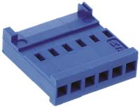 281838-6 TE Connectivity, AMPMODU HE13/HE14 Female Connector Housing, 2.54mm Pitch, 6 Way, 1 Row