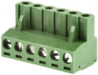 790-0711 RS PRO, 5.08mm Pitch, 6 Way, Pluggable Terminal Block, Plug, Cable Mount, Screw Termination