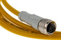136292-csds4a4cy2202 Eaton Female 4 way M12 to Free End Sensor Actuator Cable, 2 m