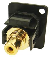 898-7630 RS PRO Black Panel Mount RCA Socket