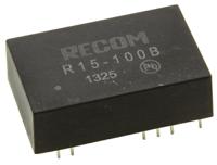 r15-100b Recom R15 DC-DC Converter, 55 → 135V dc/ 50mA Output, 14 → 17 V dc Input, 5W, Through Hole, +70°C Max