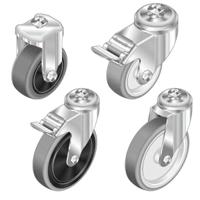 3842541242 Bosch Rexroth M12 Thread Plastic Castor Wheels, 10mm Groove