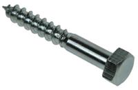 144-3541 RS PRO Hex Coach Screw, Steel Bright Zinc Plated, 10mm x 140mm