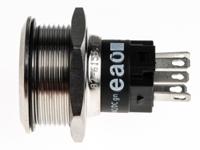 82-61531133 EAO 82 Series Illuminated Push Button Switch, Momentary, Panel Mount, 22.3mm Cutout, SPDT, Green LED, 240V, IP65, IP67