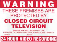 ces Sure24 Red PVC CCTV Sign, Warning Closed Circuit Television, English, CCTV, 400 mm x 600mm