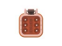 dt06-6s-tn09 TE Connectivity, DT06-6S Automotive Connector Socket Brown Cable 6 Way, Cable Termination DT06-6S-TN09