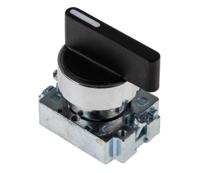 205-2370 RS PRO 2 Position Selector Switch Head, 22mm Cutout, Black Handle