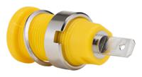 224-7428 RS PRO Yellow Female Banana Socket, 4 mm Connector, Tab Termination, 24A, 1000V, Nickel, Tin Plating