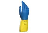 34405200 Mapa Duomix Blue Latex, Neoprene Work Gloves, Size 10.5XL, Uncoated Coating