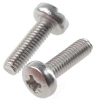 908-7643 RS PRO Pozidriv M2.5 Pan Steel Machine Screws DIN 7985Z x 8.0mm