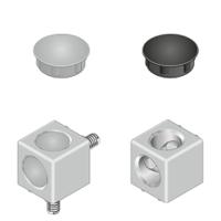 3842549862 Bosch Rexroth M8 Corner Cube Kit, Connecting Component, Strut Profile 30 mm, Groove Size 8mm