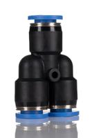 916-0912 RS PRO Y Tube-to-Tube Adaptor, Push In 8 mm to Push In 8 mm, Tube-to-Tube Connection Style