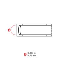 bm7c-187-342 Brady B-342 Black on White Heatshrink Labels, 4.7 mm Width, 8.51mm Label Length, 4.7mm Label Width
