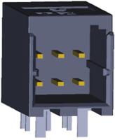 1-1827876-3 TE Connectivity Dynamic 1000 Series Right Angle Through Hole PCB Header, 6 Contact(s), 2.5 mm Pitch, 2 Row, Shrouded