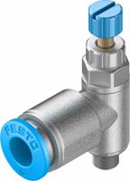 grla-m5-qs-6-rs-d Festo GRLA Series Tube Exhaust Valve, 6mm Tube Inlet Port x M5 Male Outlet Port x 6mm Tube Outlet Port, 197578