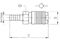 187-8786 RS PRO Brass Male Quick Air Coupling, 8mm Hose Barb