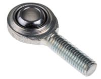 198-9099 RS PRO M10 x 1.5 Male Steel Rod End, 10mm Bore, 61mm Long, Metric Thread Standard, Male Connection Gender