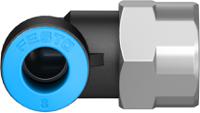 qslf-14-8-b Festo QS Series Elbow Threaded Adaptor, G 1/4 Female to Push In 8 mm, Threaded-to-Tube Connection Style, 153277