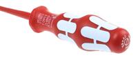 022729 Wera Slotted Insulated Screwdriver, 3 x 0.5 mm Tip, 80 mm Blade, VDE/1000V, 161 mm Overall