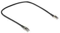 557-060 RS PRO, 0.5m Cat5e, Black RJ45 to Male RJ45 Male, F/UTP Shielded, Terminated PVC Sheath